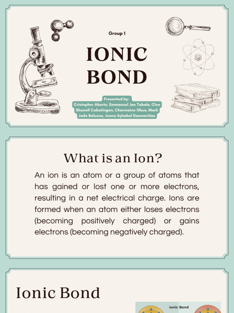 Understanding Ionic Bonds and Ions | PDF | Ionic Bonding | Ion