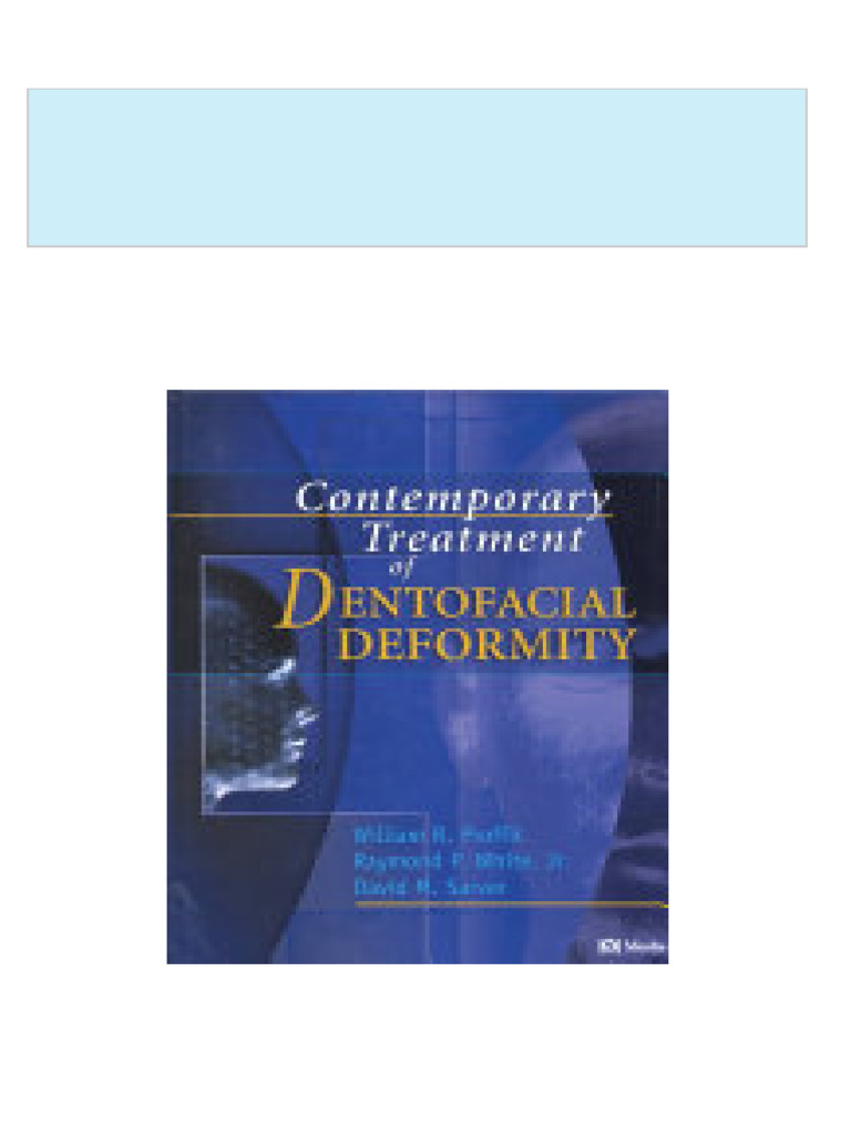 Instant download contemporary treatment of dentofacial deformity 1st