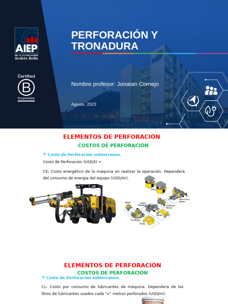 Calase 3 Perforacion y Tronadura | PDF | Perforación | Mecanizado