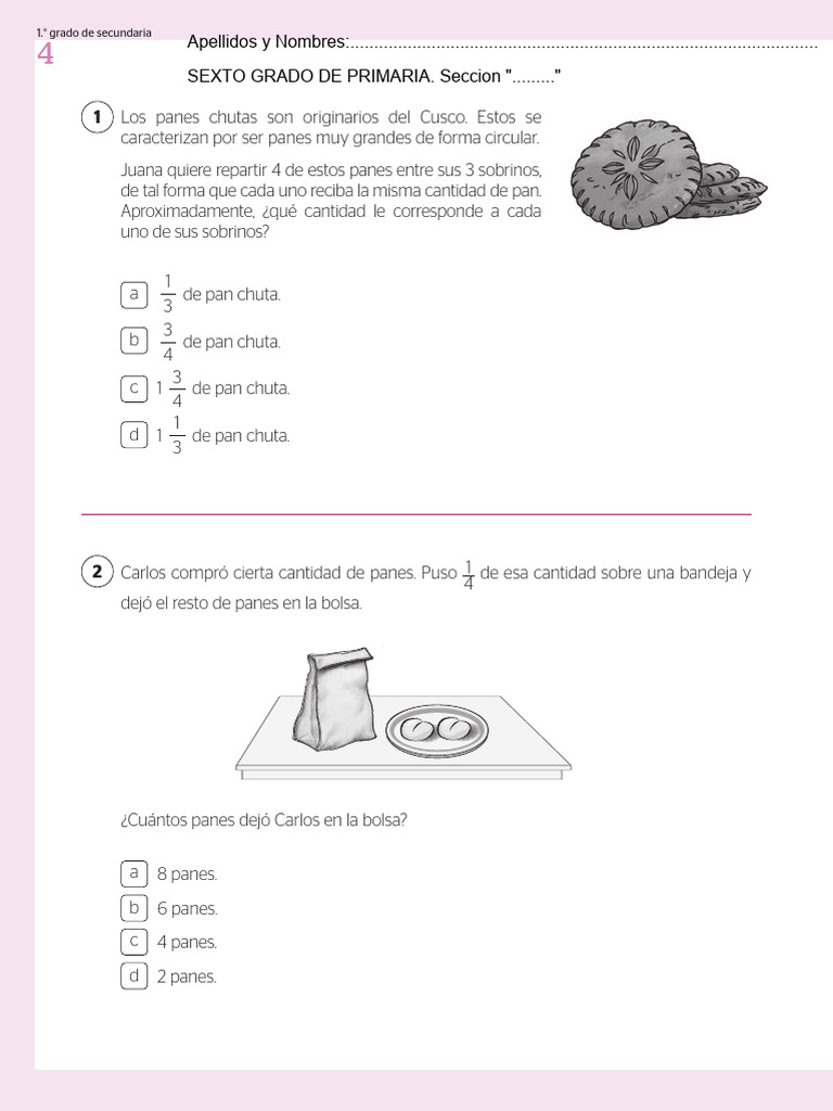 Matemática - 6to Grado de Primaria | PDF | Ángulo | Triángulo