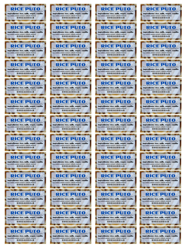 Label Puto | PDF