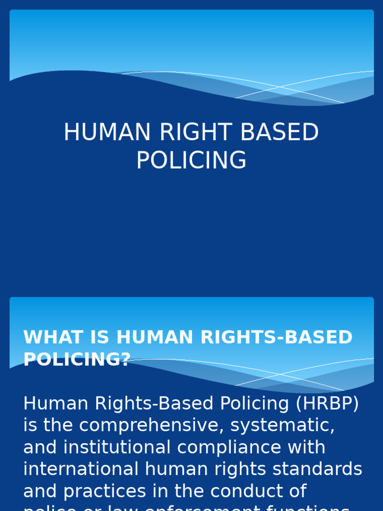 Human Rights-Based Policing Explained | PDF | Miranda Warning | Search ...
