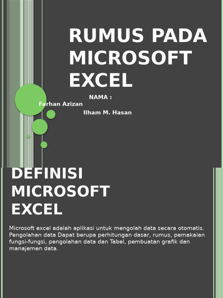 Rumus Rumus Pada Microsoft Excel