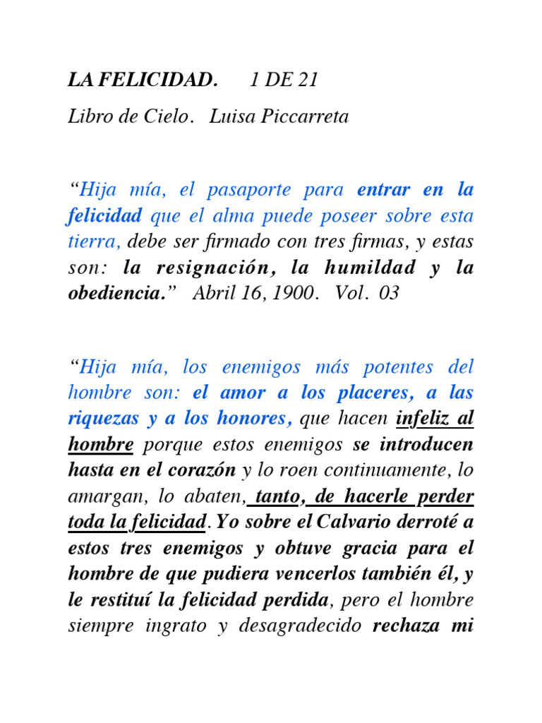 La Felicidad | PDF