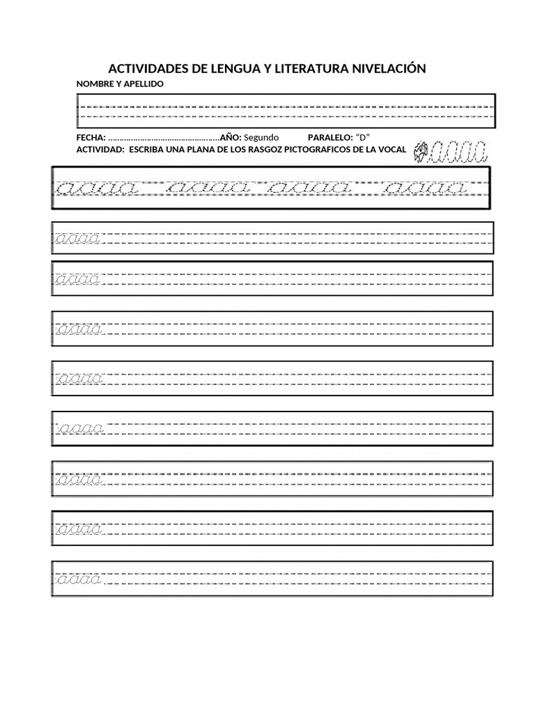 Actividades de Lengua para Primer Grado | PDF