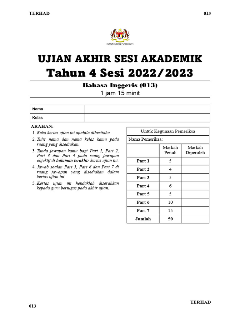 English Tahun 4 Pdf Foods Cuisine