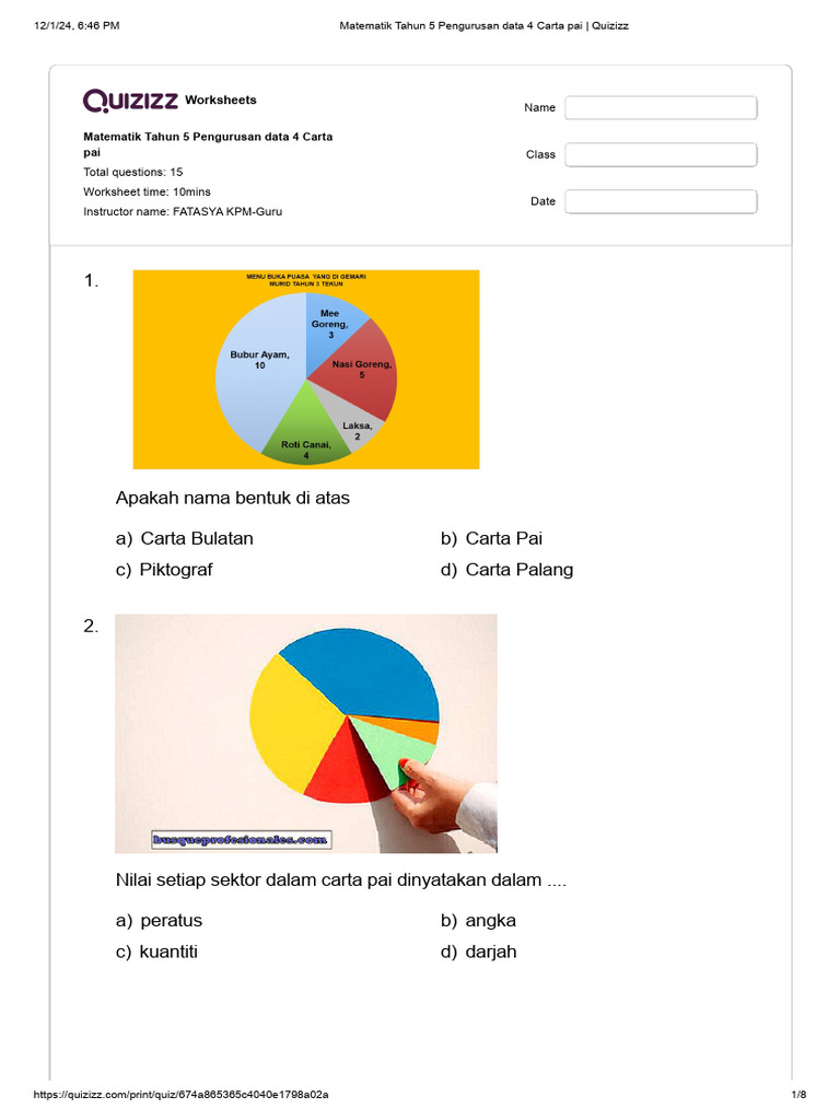 Matematik Tahun 5 Pengurusan Data Pdf