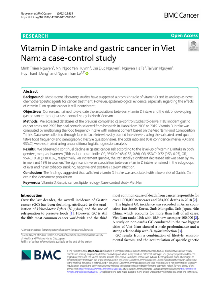 Group 2 - Case Control - Vit D | PDF | Elisa | Vitamin D
