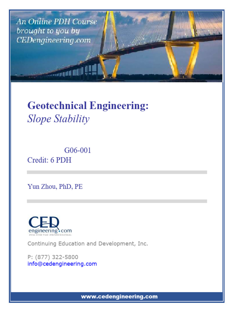 Slope Stability in Geotechnical Engineering | PDF | Soil Mechanics ...
