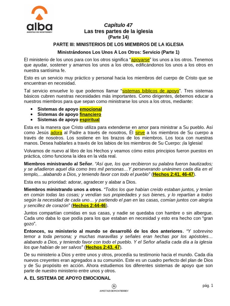 Las Tres Partes de La Iglesia (Del Maestro) Parte 14 | PDF | Iglesia ...