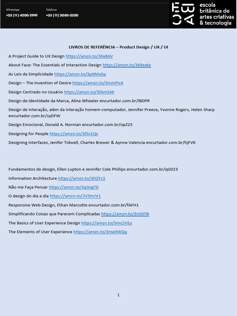 lista de referências Product UX UI 1 | PDF