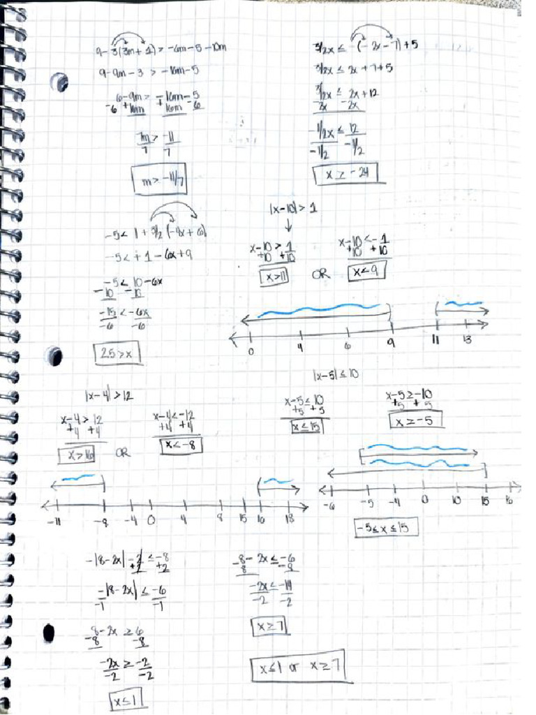 Delta Math Pre Calc work ( Number line/ in equality) | PDF