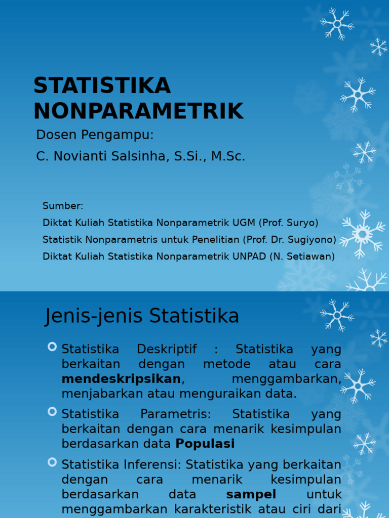 Panduan Lengkap Statistika Nonparametrik | PDF