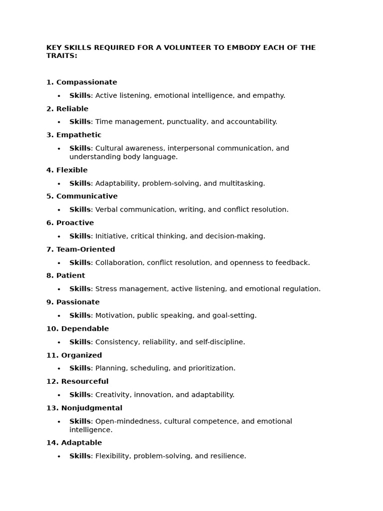 Skills Required For Community Service Worker