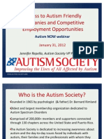 The Autism Society of America Webinar with Autism NOW January 31, 2012
