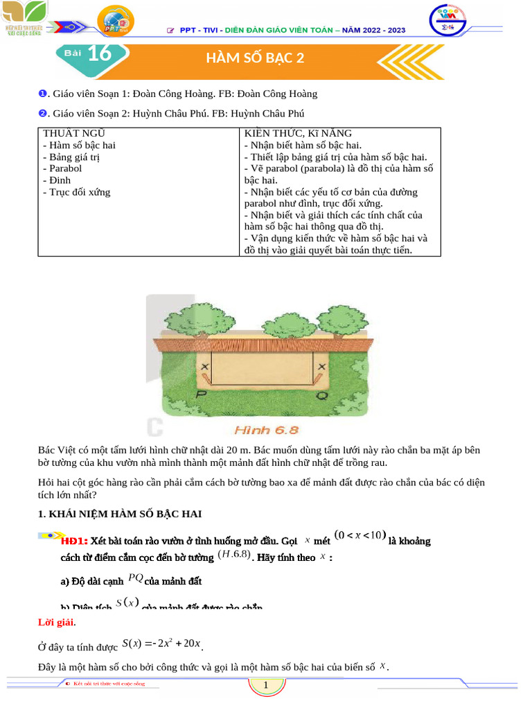 KNTT - C6 - B16 - Ham So Bac Hai | PDF