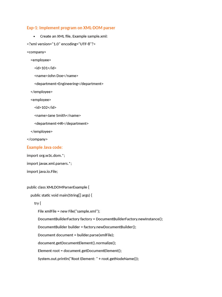 XML and XSLT Processing in Java | PDF | Software Engineering | Computer ...