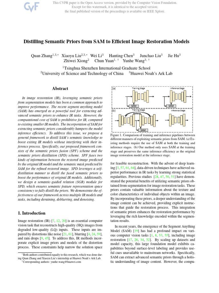 Distilling Semantic Priors From SAM To Efficient Image Restoration ...