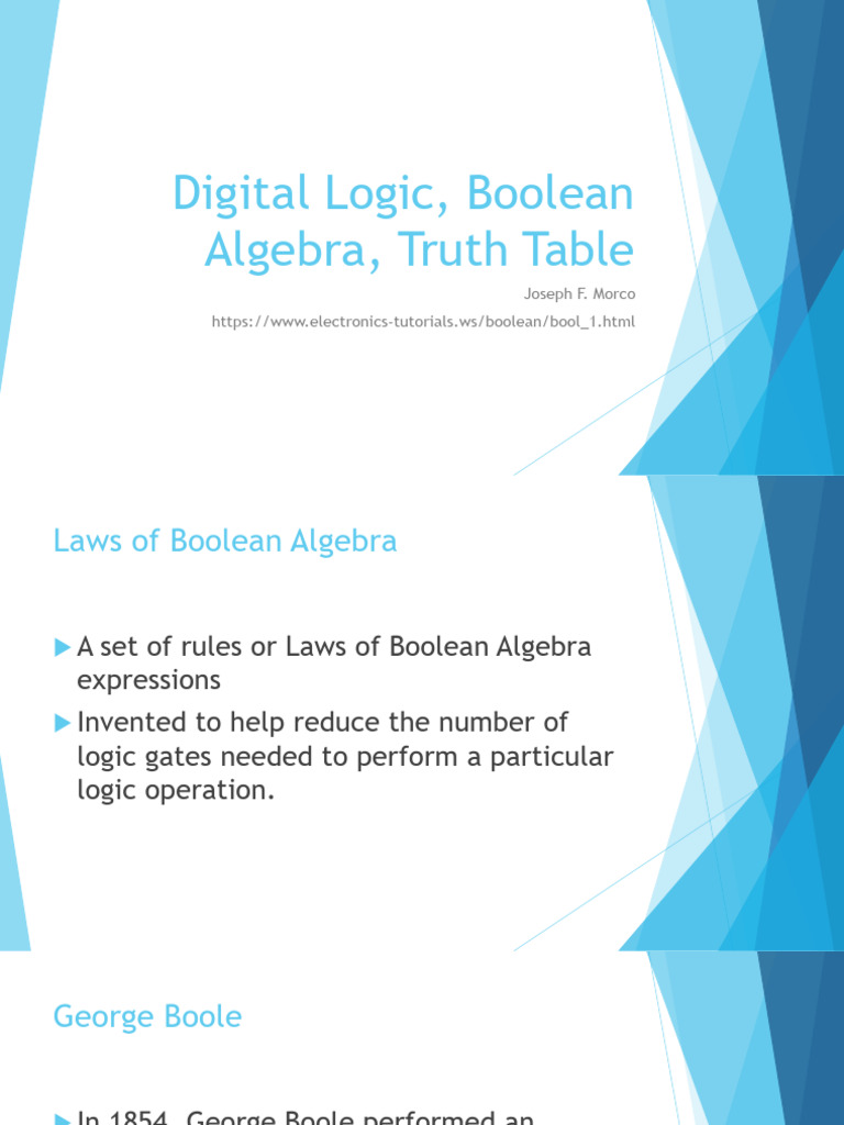 4.2Logic-Gates-Boolean-Algebra-and-Truth-Table-Notes (2) | PDF | Logic ...