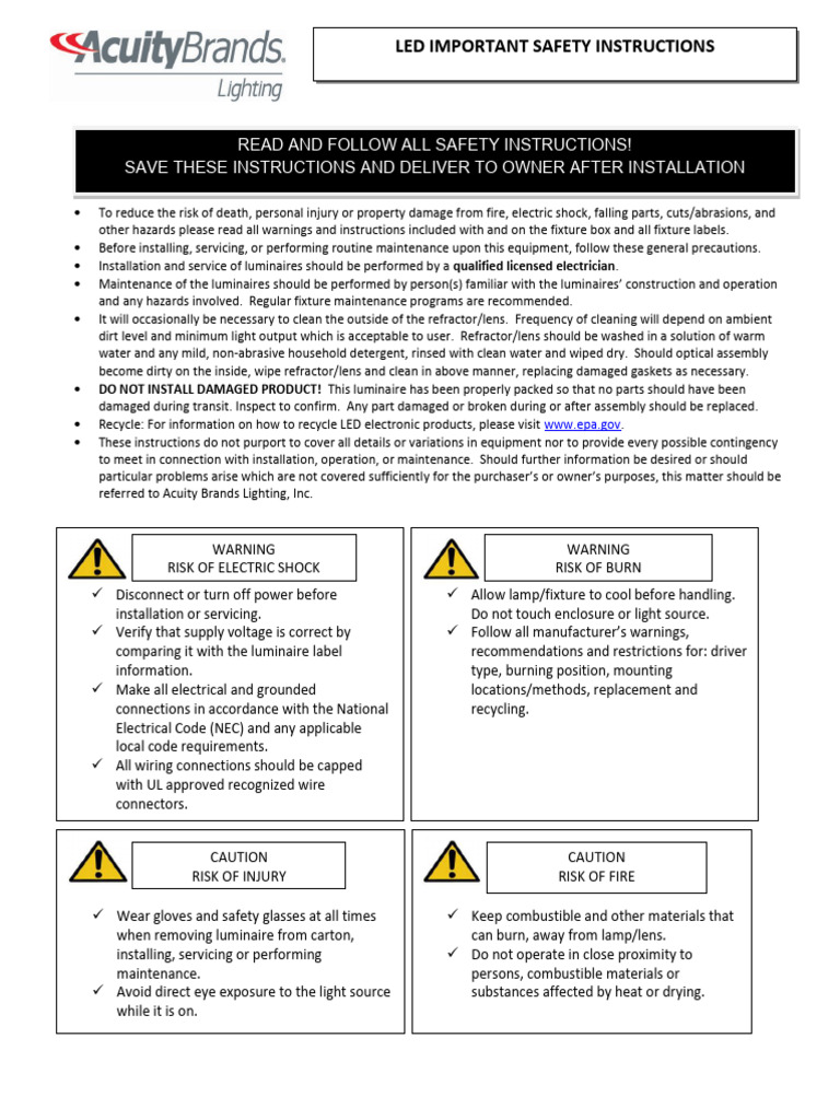 PLED2 Installation Instructions IM-312-M | PDF | Screw | Electrical ...