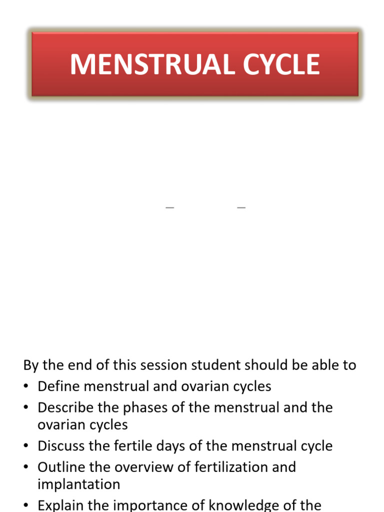 Menstrual Cycle BSC.M - 2021 | PDF | Menstrual Cycle | Luteinizing Hormone