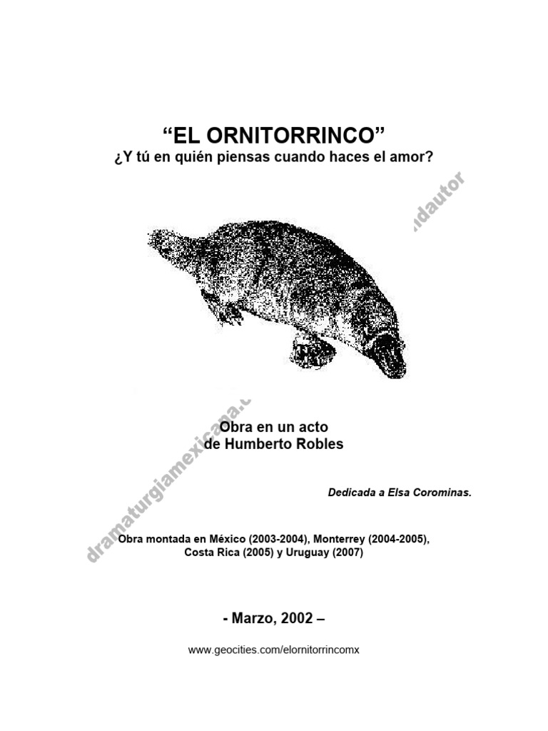 (3M, 1F) ornitorrinco | PDF | Bisexualidad | Amor
