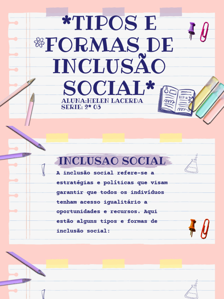 Tipos e Formas de Inclusão Social PDF | PDF
