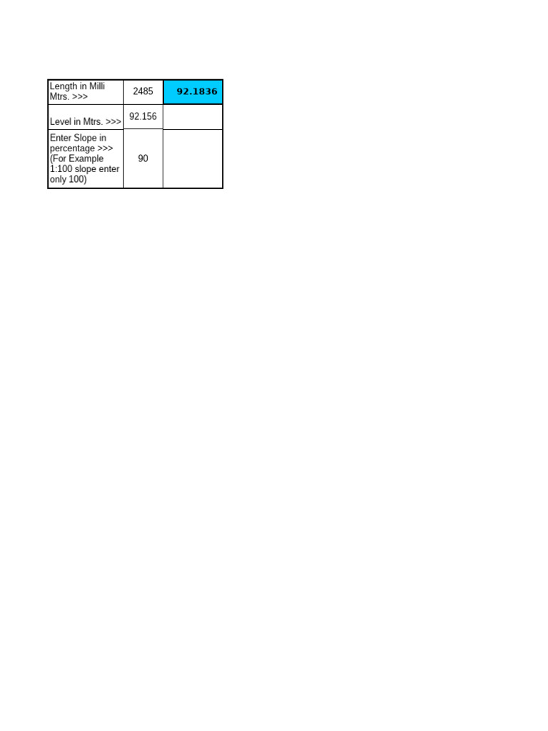Slope Calculation | PDF