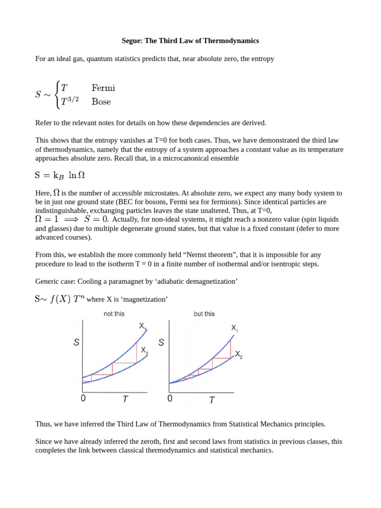 Third Law of Thermodynamics | PDF