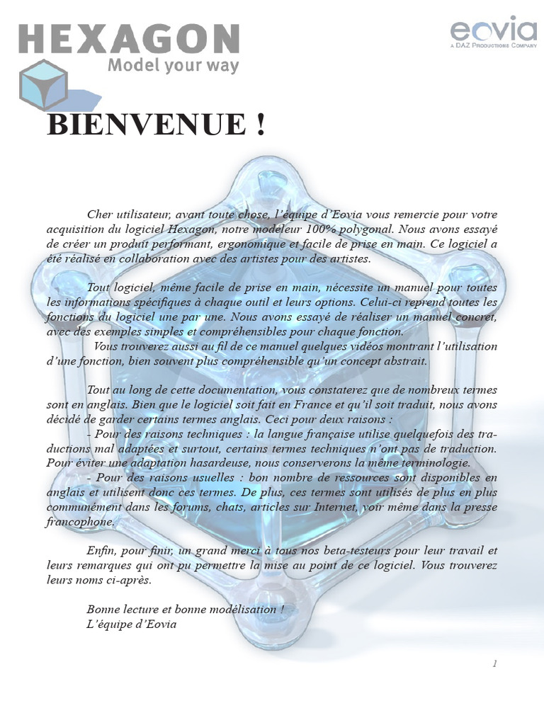 Hexagon Manual FR | PDF | Interface graphique | Modélisation ...