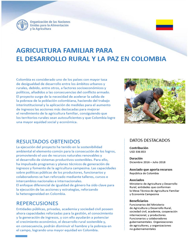 Agricultura Familiar para El Desarrollo Rural Colombia | PDF ...
