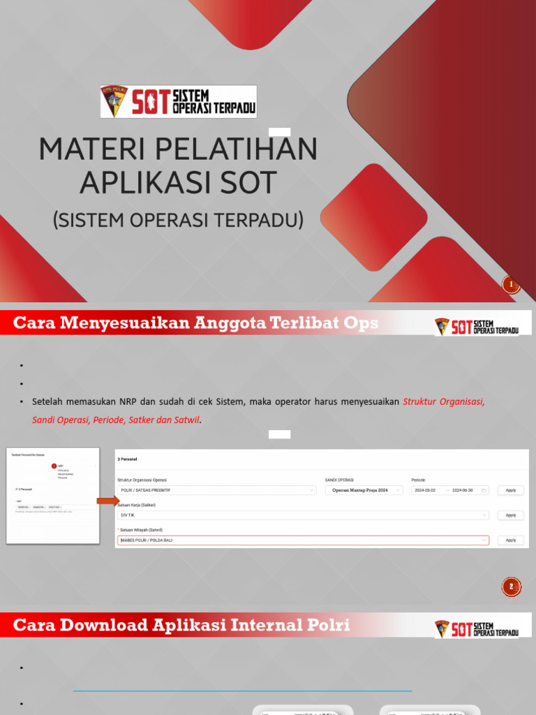 MANUAL USER APLIKASI SOT INTERNAL PRESISI PDF