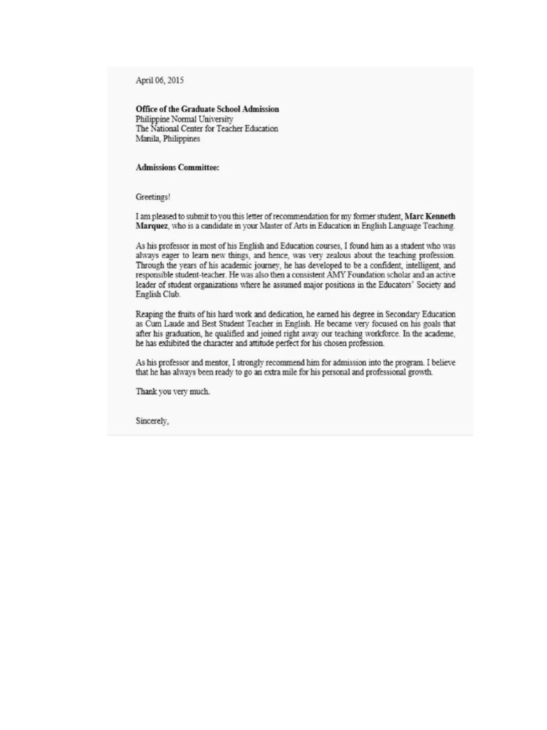 Reco Letter 2 | PDF