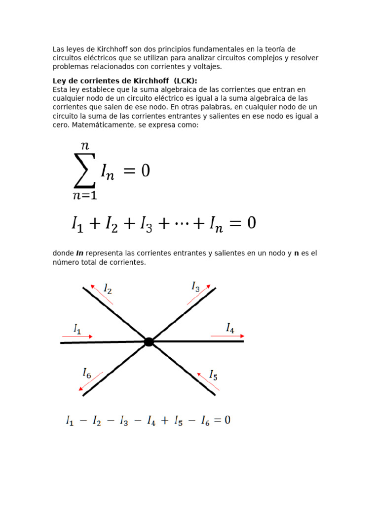 Leyes de Kirchhoff en Circuitos Eléctricos | PDF