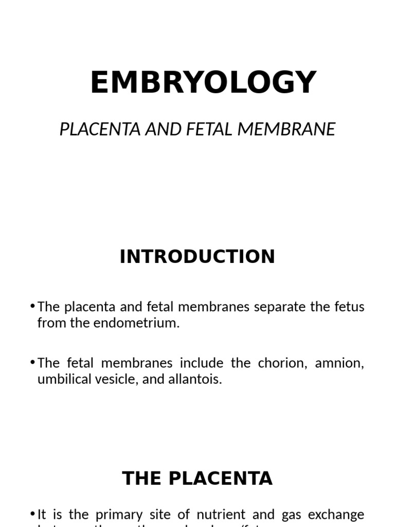 Placenta and Fetal Membrane | PDF | Twin | Placenta