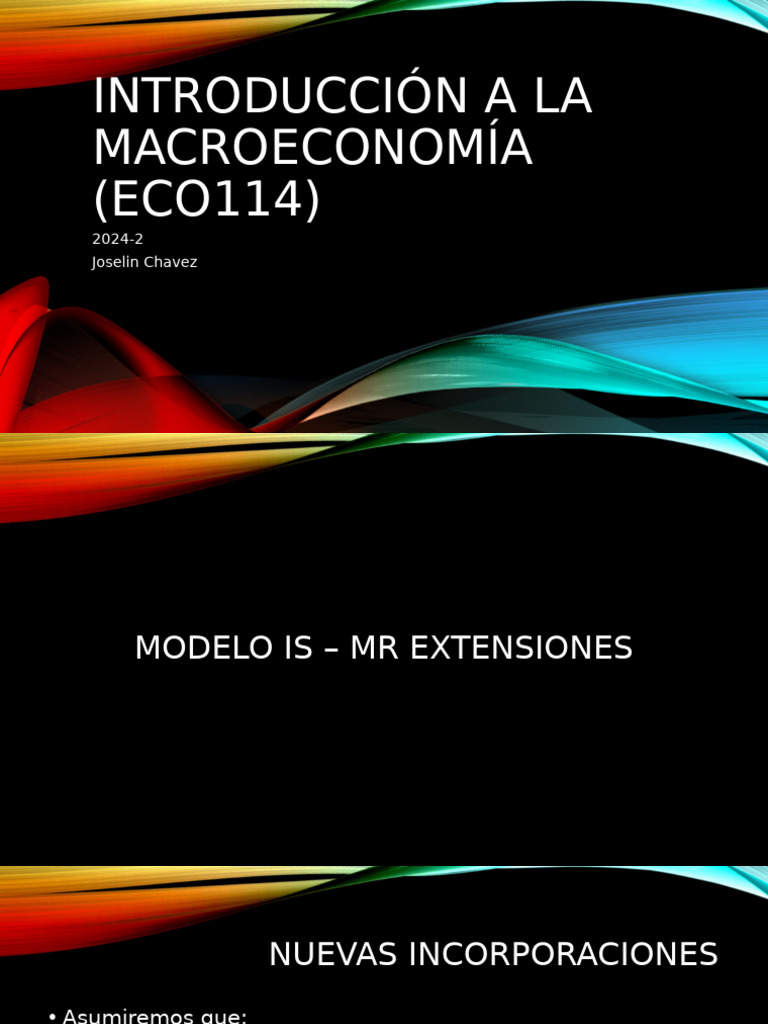 Extensiones del Modelo IS-MR en Macroeconomía | PDF | Equilibrio ...