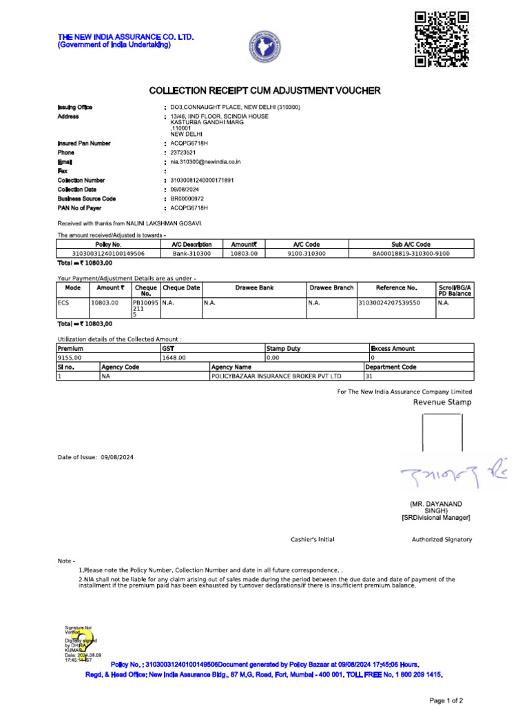 Car Insurance Policy | PDF