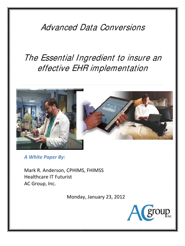EMR Whitepaper - Advanced Data Conversion | PDF | Business