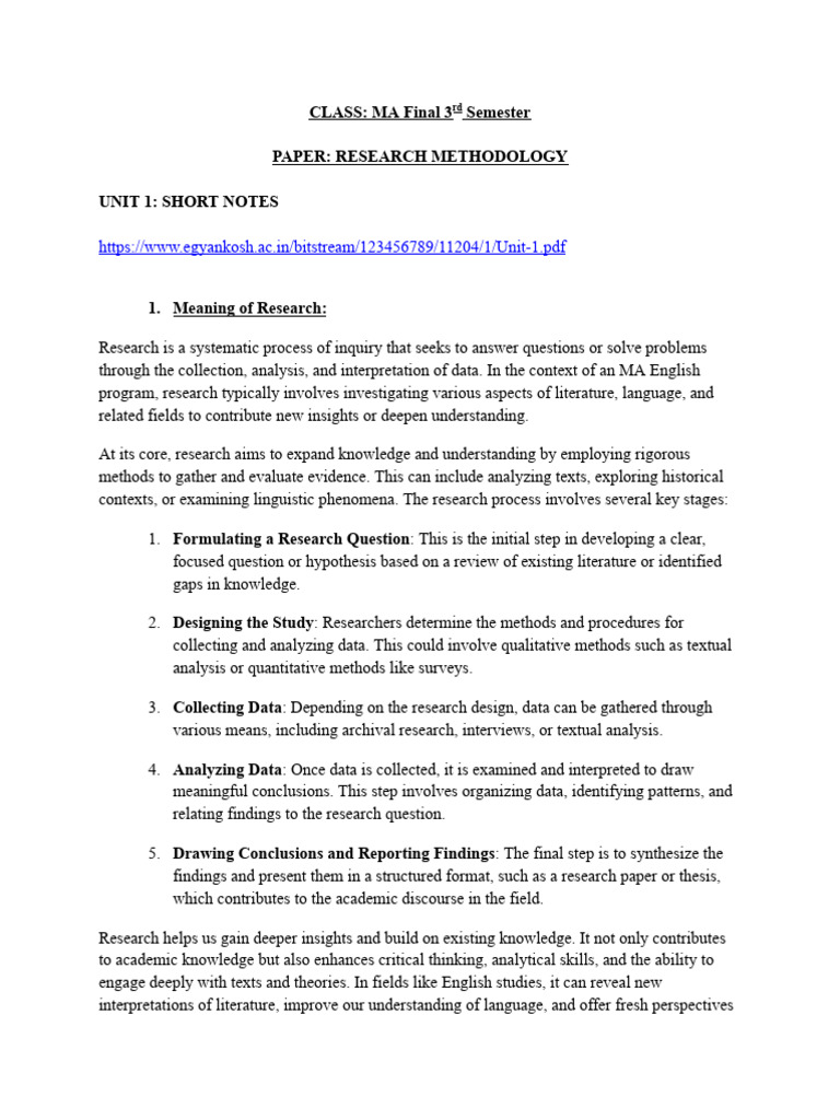 Research Objectives and Methodology Guide | PDF | Methodology | Primary ...