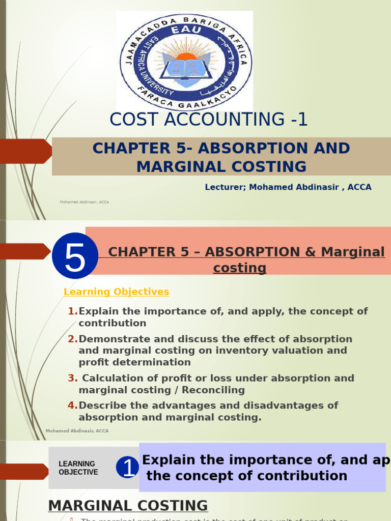 Absorption vs Marginal Costing Explained | PDF | Cost Accounting | Cost ...
