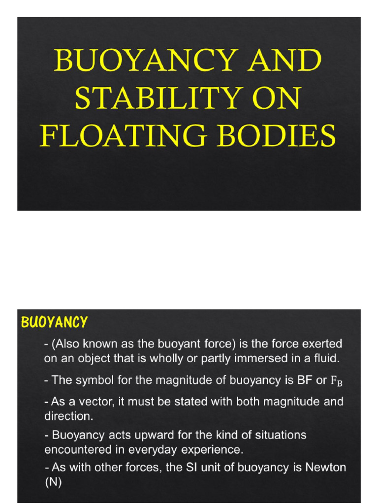 Chapter 04 Buoyancy | PDF