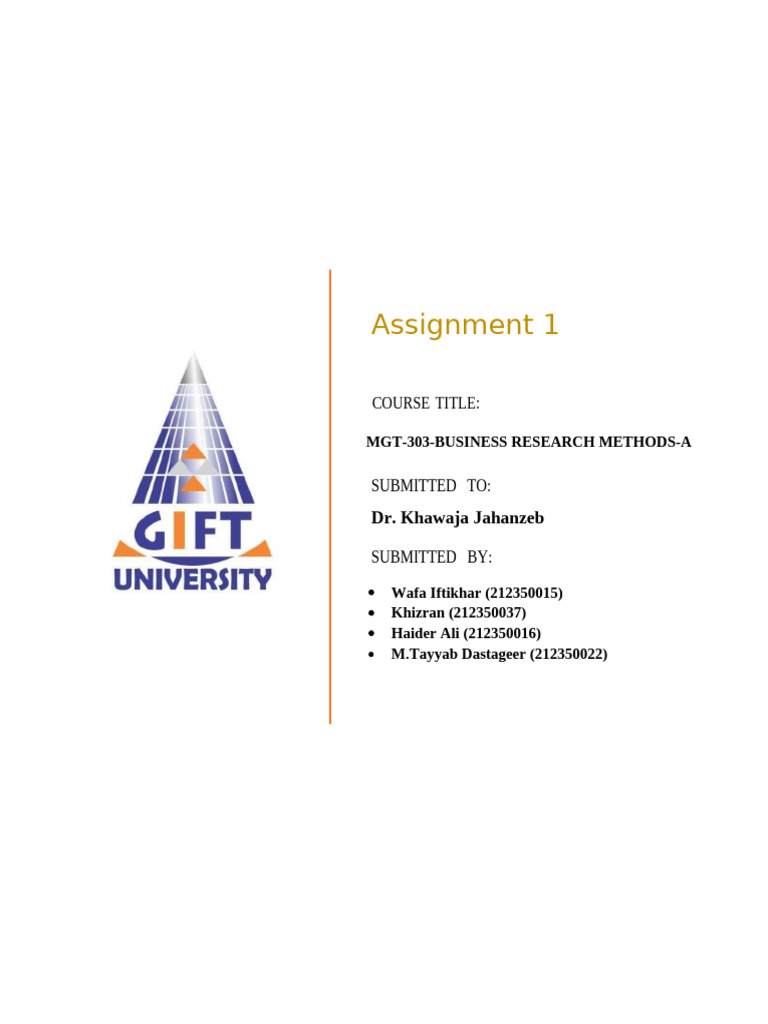 Business Research Method Assignment 02 | PDF