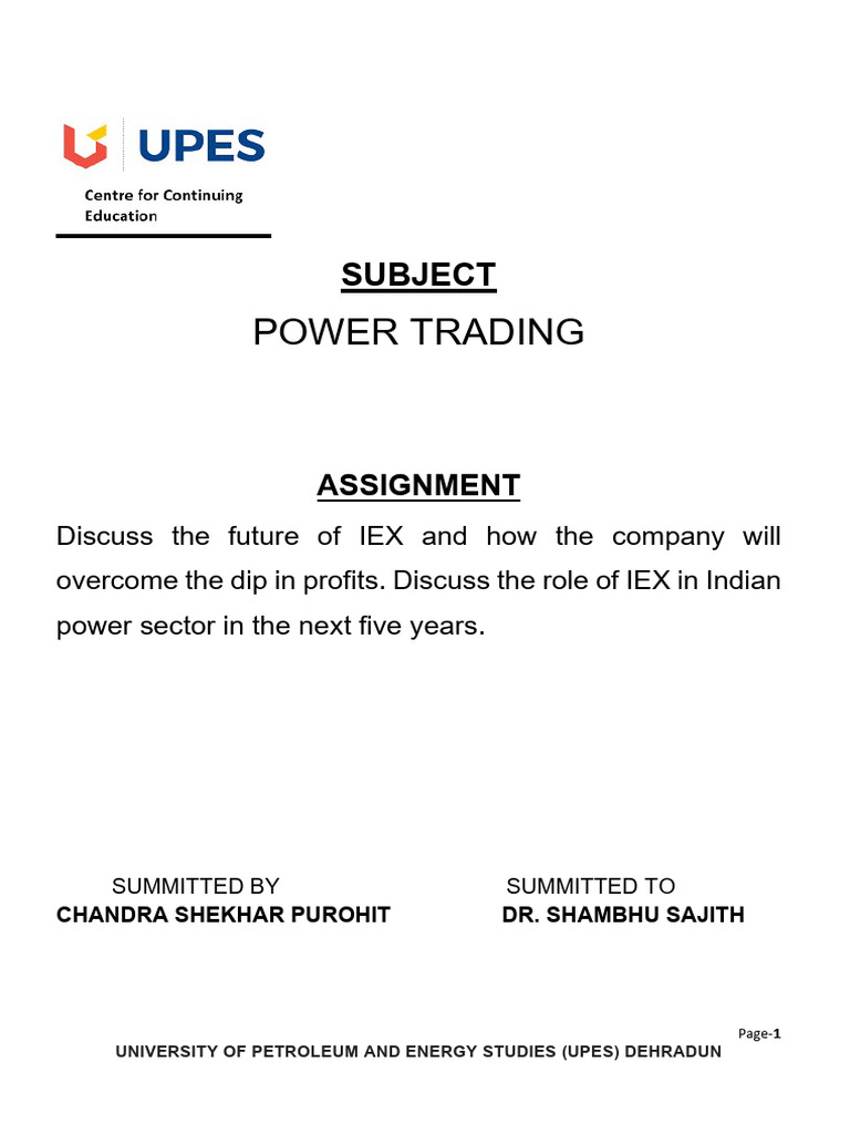 Future of IEX in Indian Power Market | PDF | Monopoly | Economies