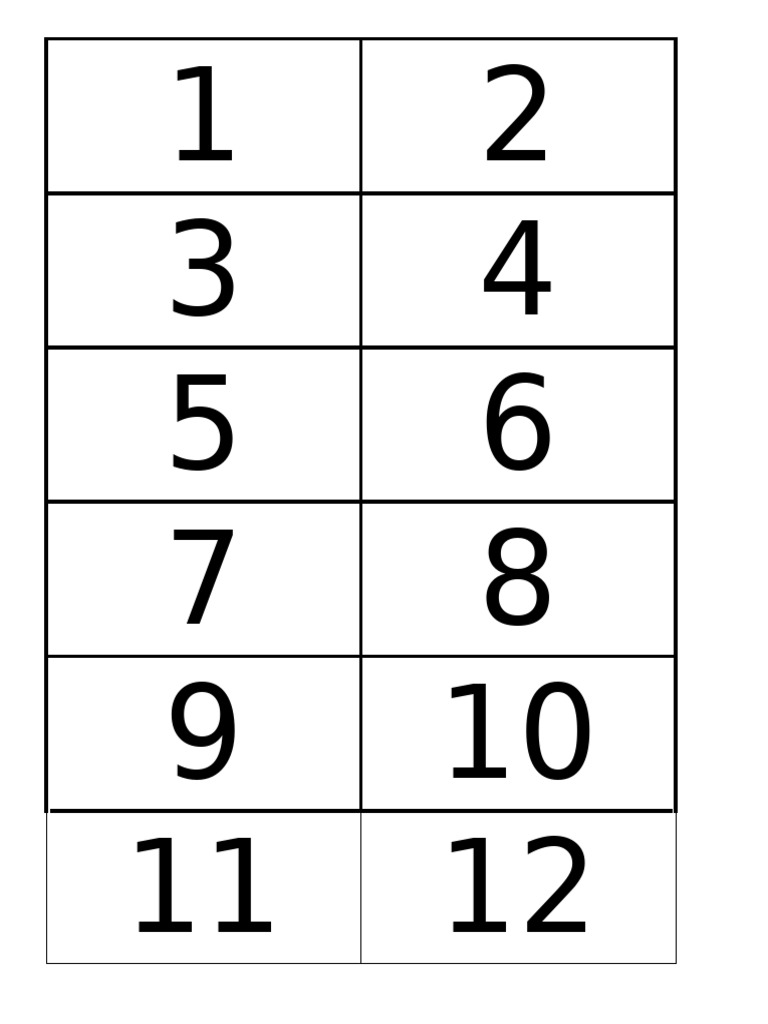 1-20 Flash Card | PDF