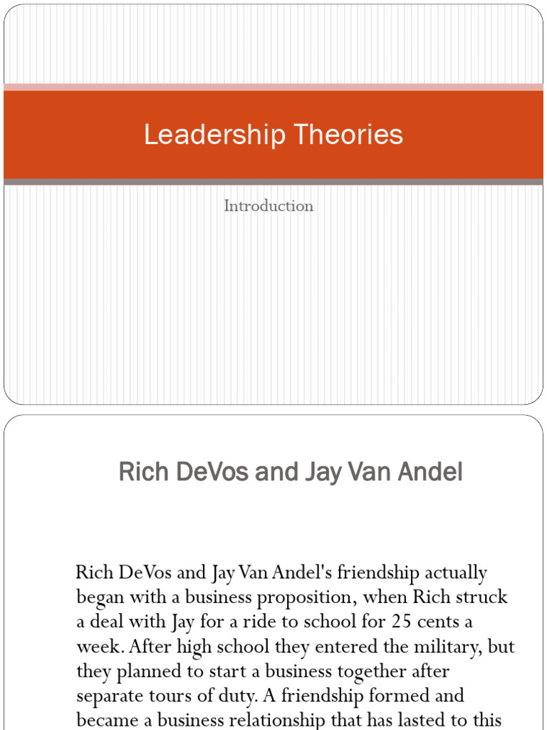 Leadership Theories and Styles Explained | PDF | Leadership | Power ...