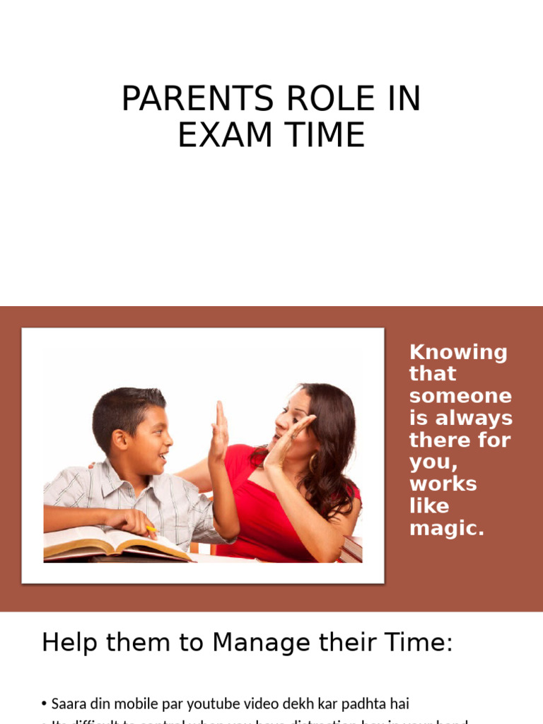 Parents' Guide to Supporting Kids During Exams | PDF