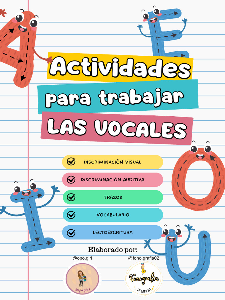 Actividades para Trabajar Las Vocales | PDF