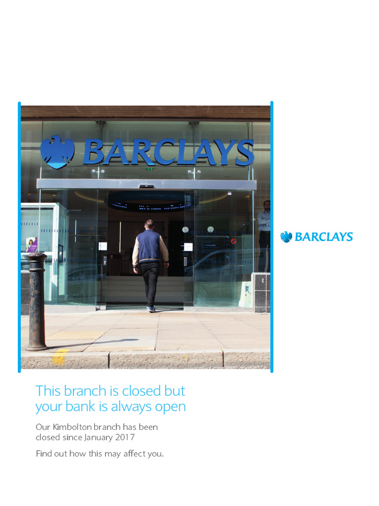 Branch Closure Booklet - Kimbolton - 170607 | PDF | Banks | Financial ...