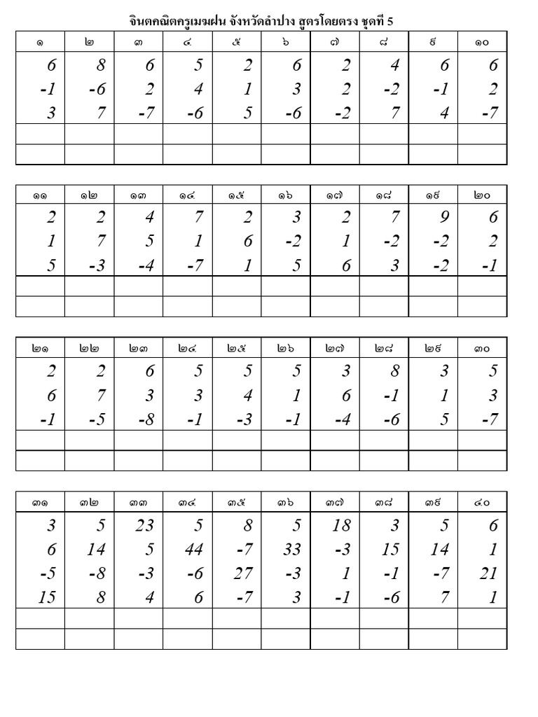 Mental Arithmetic | PDF