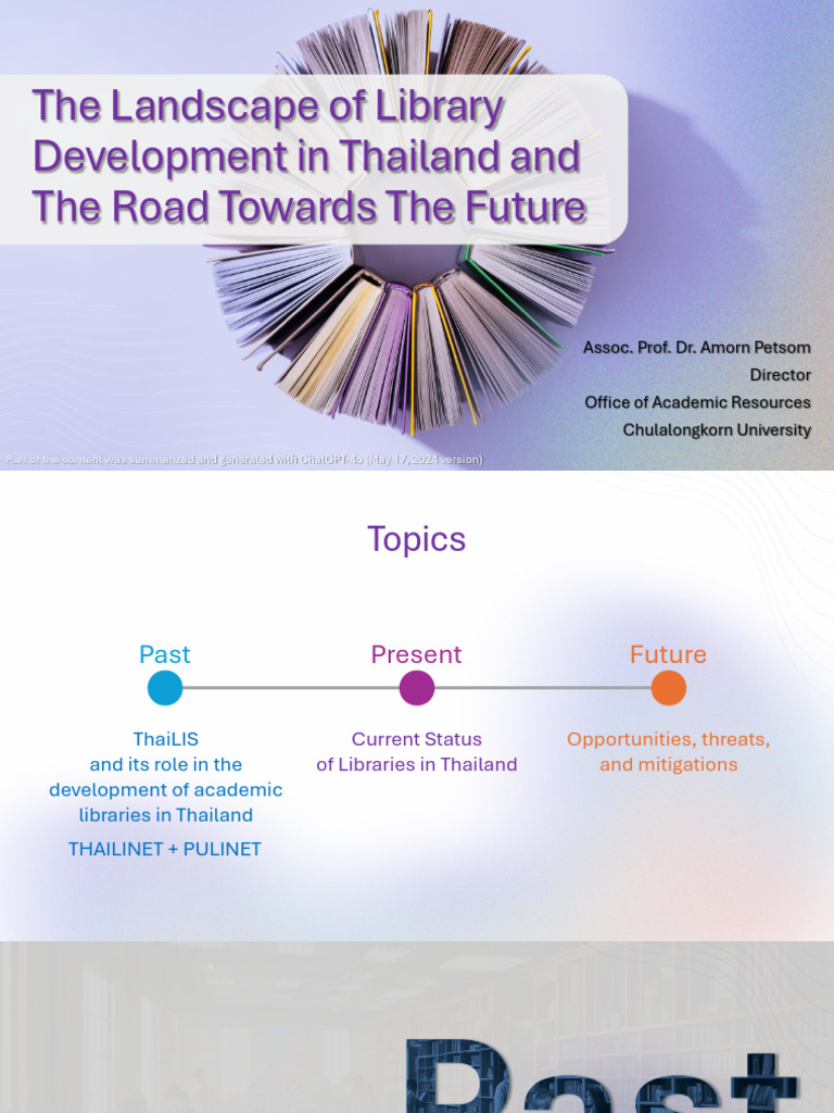 The Landscape of Library Development in Thailand - Embedded | PDF